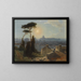 Rome from the Trinité-des-Monts - Karl Lindemann-Frommel — framed artwork on a wall