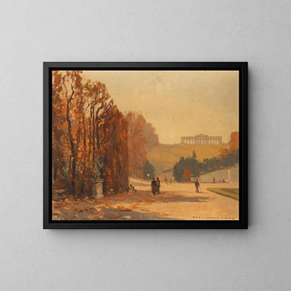 a view of the Gloriette at Schönbrunn Palace - Karl Ludwig Prinz — framed artwork on a wall