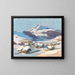Pont de Vienne et montagne Tscher sous la neige - Karl Ludwig Prinz — framed artwork on a wall