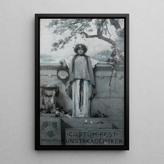 Costume Party of the Academicians - Karl Maria Schuster — framed artwork on a wall