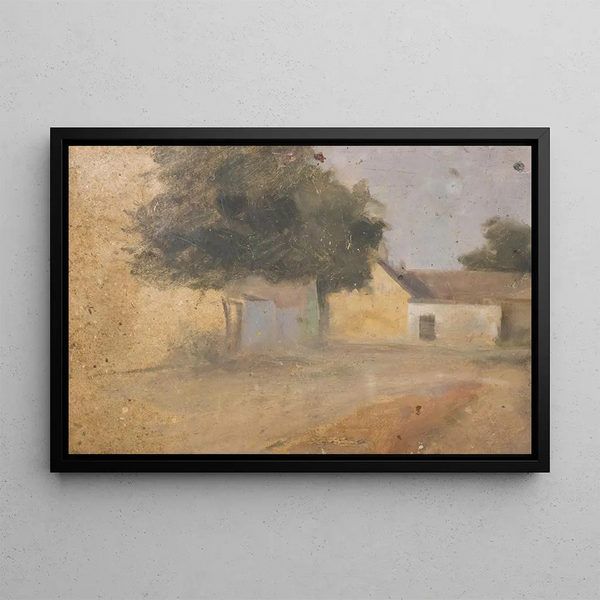 In the village - Karl Maria Thuma — framed artwork on a wall