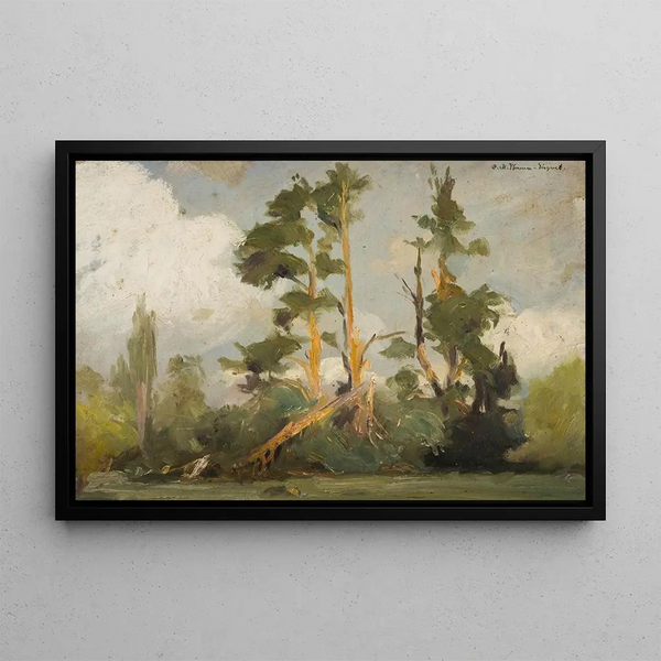 Study of Trees - Karl Maria Thuma — framed artwork on a wall