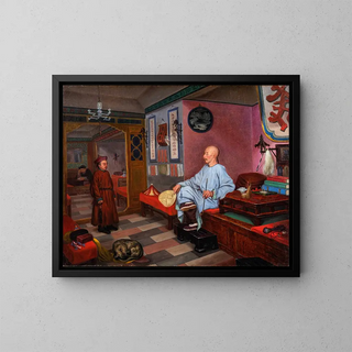 Merchant Chinese in Kyakhta, Russia - Karl Marz — framed artwork on a wall