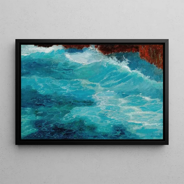La houle à Lacroma - Karl Mediz — framed artwork on a wall
