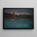 Fishing boat in storm - Karl Nordström — framed artwork on a wall