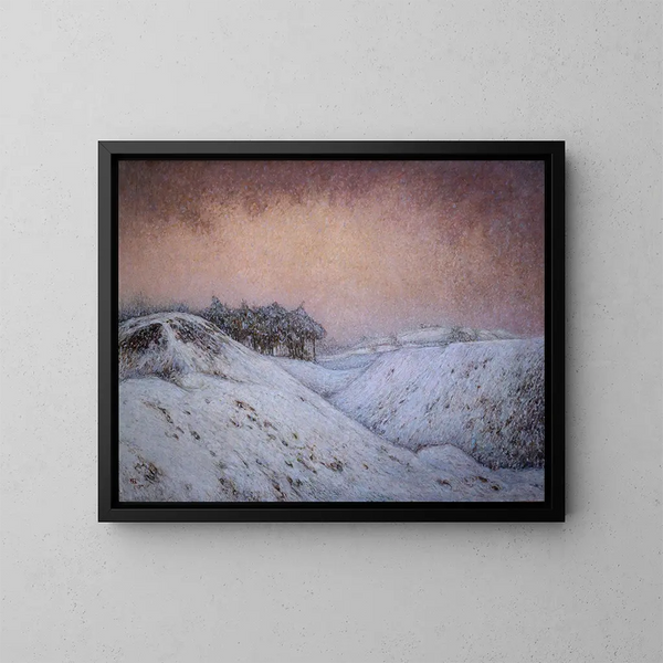 Snowfall - Karl Nordström — framed artwork on a wall