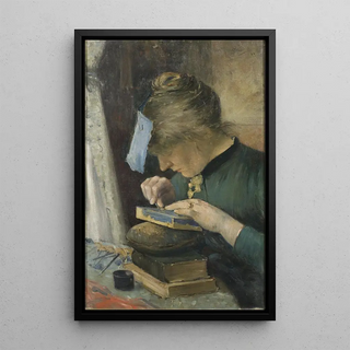 La fiancée de l'artiste Tekla Lindeström - Karl Nordström — framed artwork on a wall