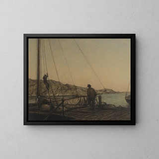 Le Quai - Karl Nordström — framed artwork on a wall