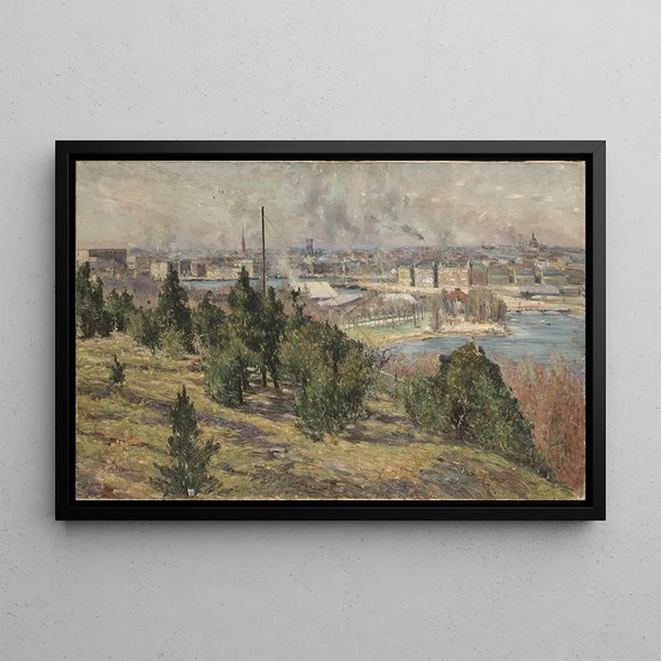 View of Stockholm from Skansen - Karl Nordström — framed artwork on a wall