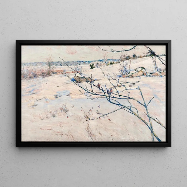Winter Landscape Painting - Karl Nordström — framed artwork on a wall