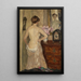 Female nude painting in front of the mirror - Karl Piepho — framed artwork on a wall