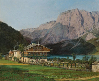 Villa Zedlitz at Lake Altaussee with view of Trisselwand - Karl Reinhold — artwork view