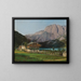 Villa Zedlitz at Lake Altaussee with view of Trisselwand - Karl Reinhold — framed artwork on a wall