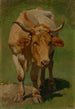 Spotted light brown and white cow - Karl Roux — artwork view