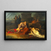 Hecuba with the bodies of her children Polyxena and Polydorus at Achilles' tomb - Karl Russ — framed artwork on a wall