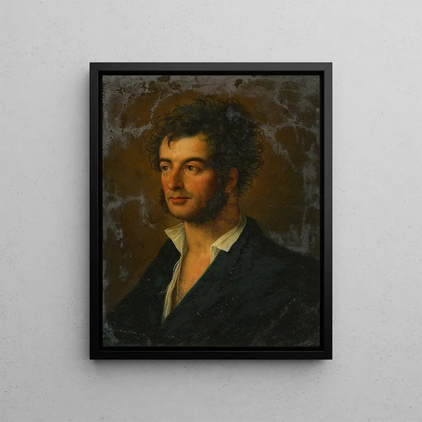 Self-portrait - Karl Russ — framed artwork on a wall