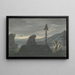 Widow with her children on her husband's grave - Karl Sandhaas — framed artwork on a wall