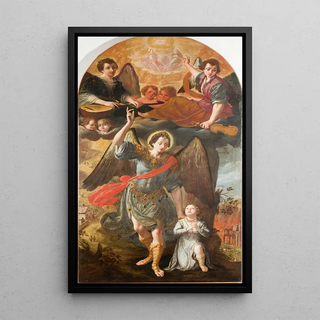 L'ange gardien - Karl Santner — framed artwork on a wall