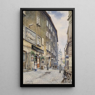 Fischerstiege - Karl Schnorpfeil — framed artwork on a wall