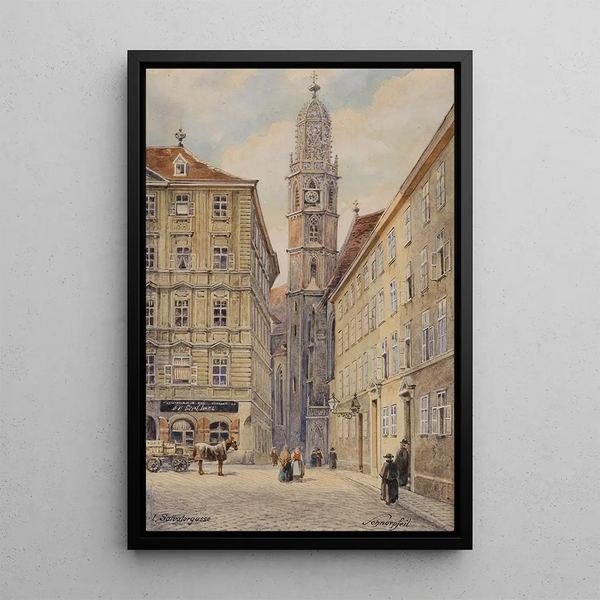 Marie sur le rivage - Karl Schnorpfeil — framed artwork on a wall