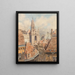 Église Maria am Gestade et toits des maisons - Karl Schnorpfeil — framed artwork on a wall
