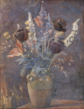 Karl Schou - Lervase Med Tulipaner Og Andre Blomster.webp