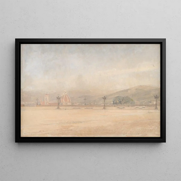 Piazzale Michelangelo near Florence - Karl Schou — framed artwork on a wall
