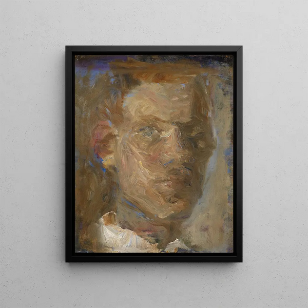 Self-portrait - Karl Schou — framed artwork on a wall