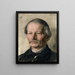 Portrait of the poet Gustav Freytag - Karl Stauffer-Bern — framed artwork on a wall