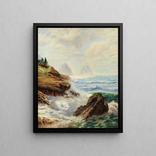 Karl Theodor Boehme - An der Kste von Ischia mit Blick auf die Faraglioni Felsen.webp