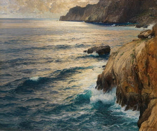 La baie des sirènes de Capri - Karl Theodor Boehme — artwork view