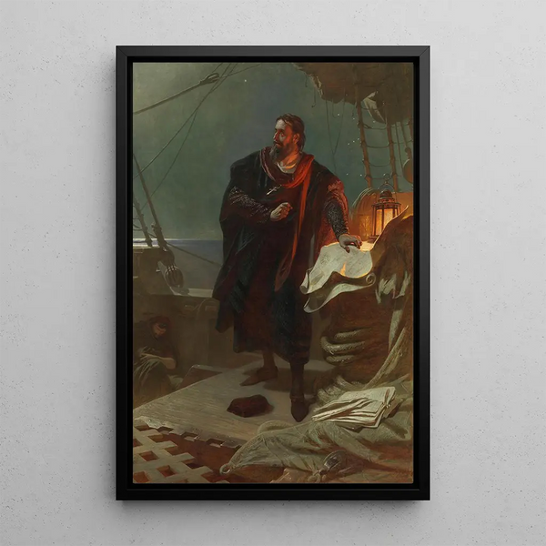 Christophe Colomb - Karl Theodor von Piloty — framed artwork on a wall