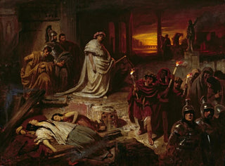 Néron sur les ruines de Rome - Karl Theodor von Piloty — artwork view