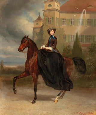 Karl Theodor von Piloty - Prinzessin Elisabeth in Bayern im Alter von 15 Jahren zu Pferde.webp