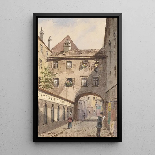 Rue des Boulangers - Karl Wenzel Zajicek — framed artwork on a wall
