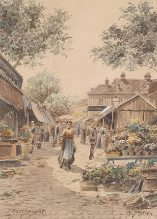 Motif at the Naschmarkt - Karl Wenzel Zajicek — artwork view
