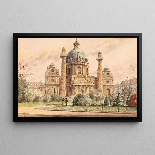 Église Saint-Charles à Vienne - Karl Wenzel Zajicek — framed artwork on a wall