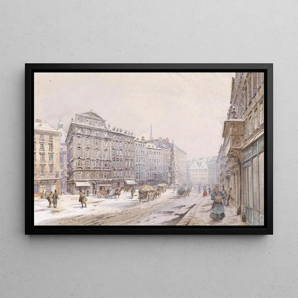 Vienne Graben - Karl Wenzel Zajicek — framed artwork on a wall