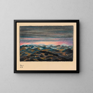 Evening - Karl Wiener — framed artwork on a wall