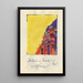 Construction in violet and red - Karl Wiener — framed artwork on a wall