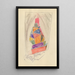 Colorful Construction Painting - Karl Wiener — framed artwork on a wall
