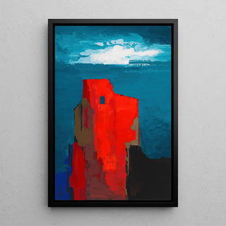 Ruine de château - Karl Wiener — framed artwork on a wall