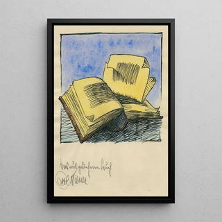 The Never Read Book - Karl Wiener — framed artwork on a wall