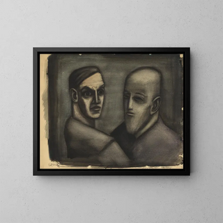The Young and the Old - Karl Wiener — framed artwork on a wall