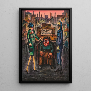 The Three Popular Plagues - Karl Wiener — framed artwork on a wall