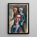 Three Men Without Date - Karl Wiener — framed artwork on a wall