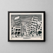 Earthquake - Karl Wiener — framed artwork on a wall