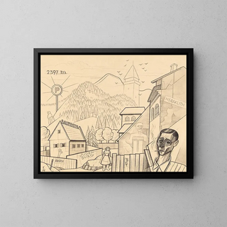 Souvenir de Judenburg - Karl Wiener — framed artwork on a wall