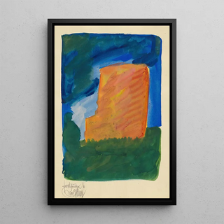 Études de couleur 10 feuilles VI - Karl Wiener — framed artwork on a wall
