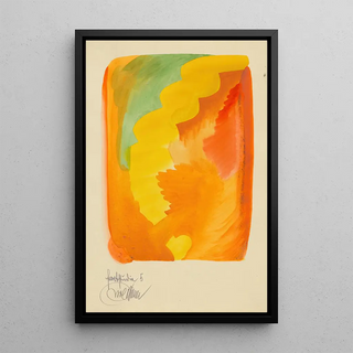 Color Studies Painting 10 sheets V - Karl Wiener — framed artwork on a wall